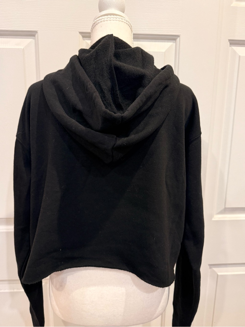 OOAK Halloween Ghost Patchwork Appliqué Cropped Hoodie NWT S - Picture 8 of 11